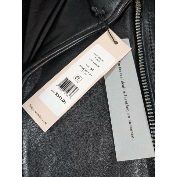 Bcbgeneration Black Leather Jacket 100% Authentic Leather Medium NWT MSRP $348 - Picture 8 of 12